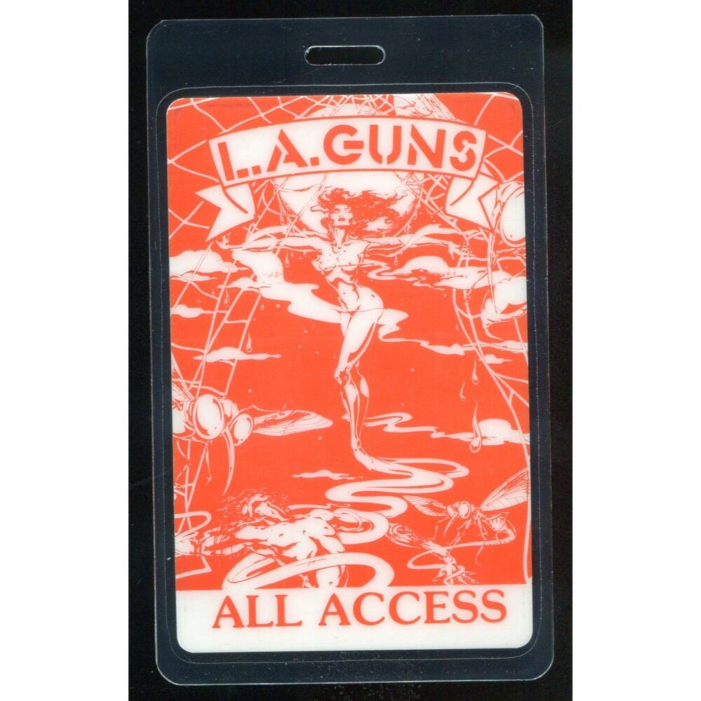 Vintage 1989 1990 LA Guns Concert Laminate Backstage Pass All Access